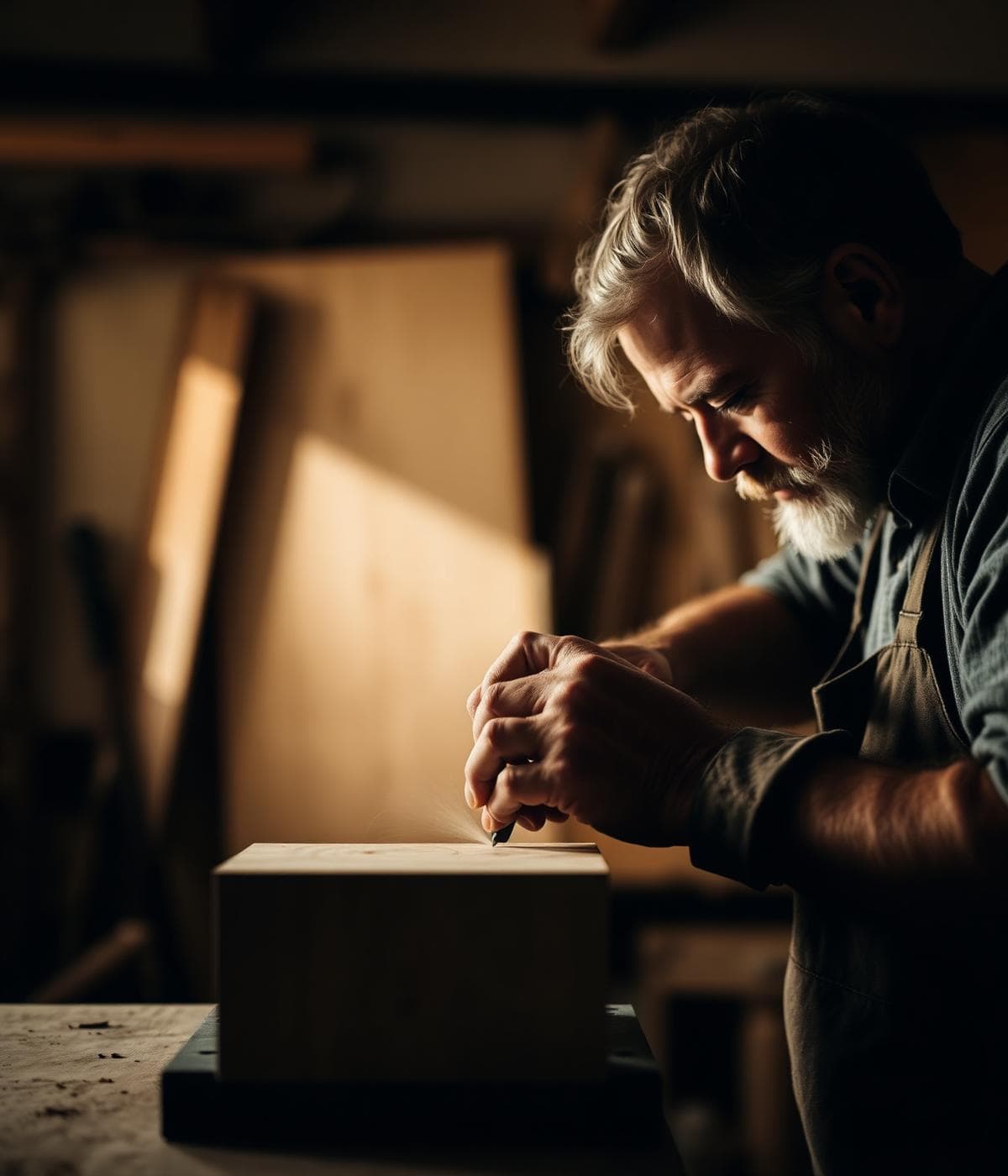 Artisan au travail sur un chantier suisse